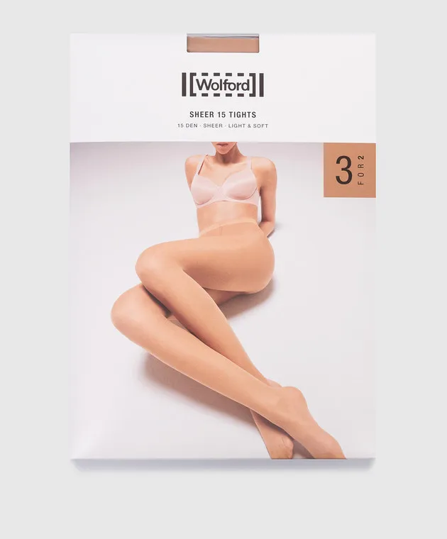 Wolford A set of brown tights 15 den