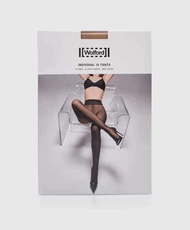 Wolford Beige tights Individual 10 den Ultra Sheer