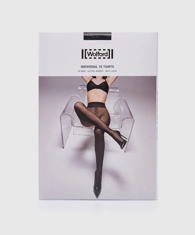 Wolford Black tights Individual 10 den Ultra Sheer