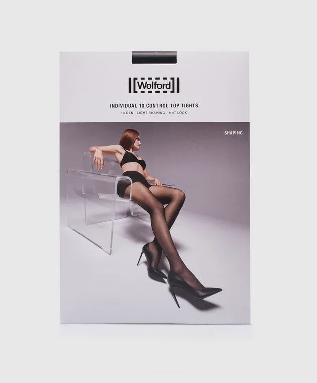 Wolford Black tights Individual Control 10 den Light Shaping