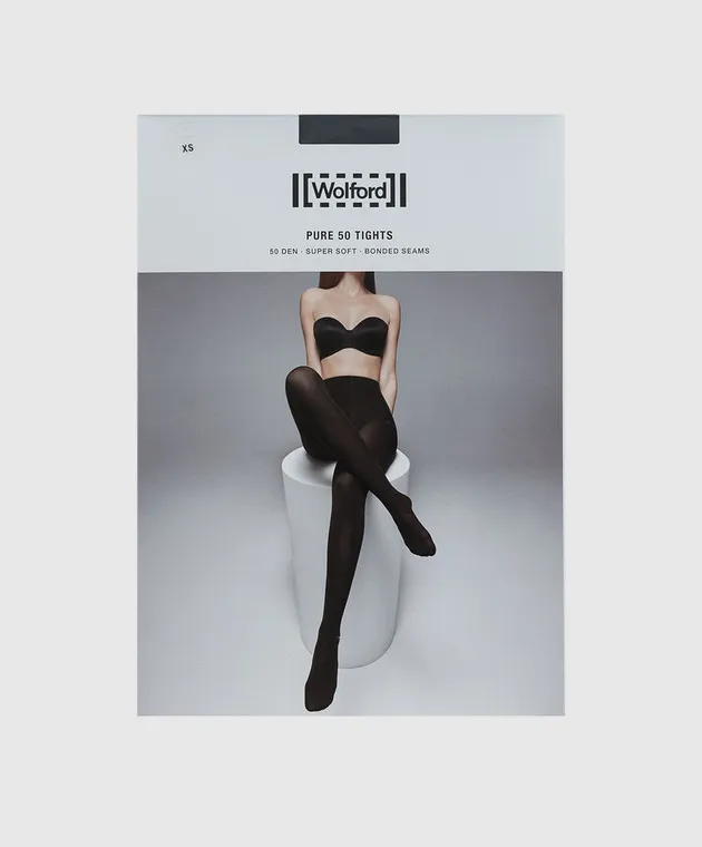 Wolford Black tights PURE 50 Den