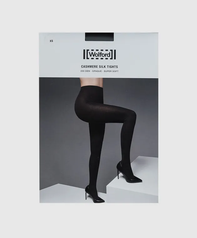 Wolford Black tights with cashmere and silk 250 den