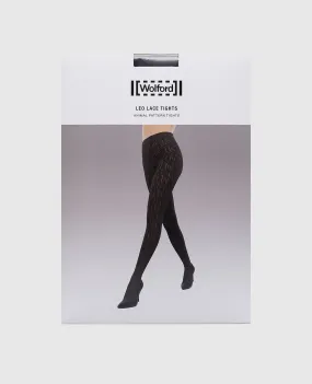 Wolford Leo black fishnet tights in an animalistic pattern