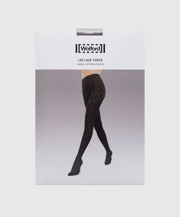 Wolford Leo brown fishnet tights in an animalistic pattern