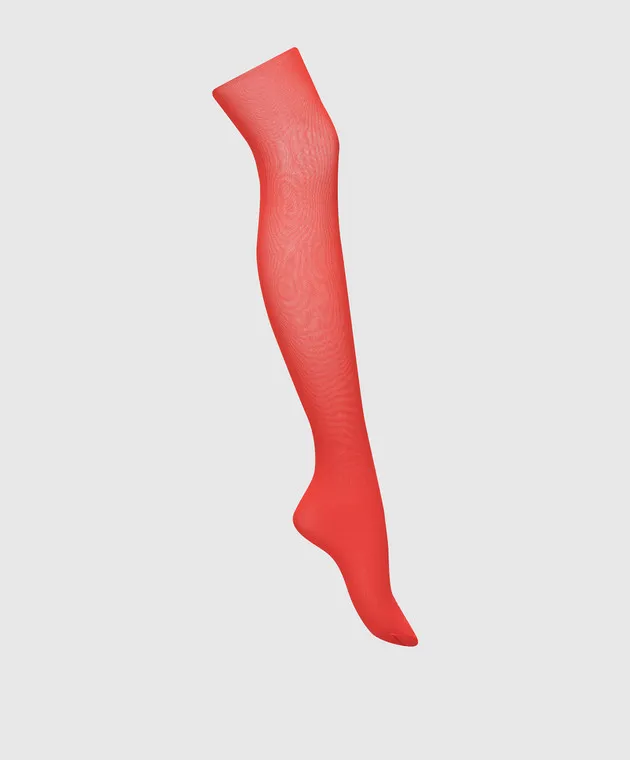 Wolford Mugler 30 DEN red tights