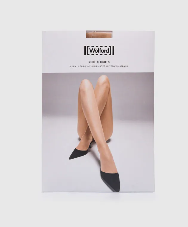 Wolford Nude 8 den Nearly Invisible beige tights